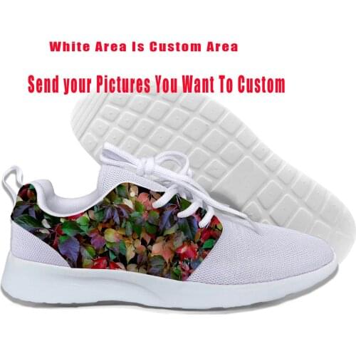Flower petals colorful maple leaves 3d Print Harajuku Lightweight Sport Running Mesh Shoes Men Women Casual Breathable Sneakers
