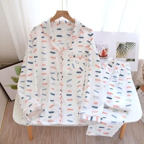 KISBINI Spring Autumn Women Homewea Thin Style Pajamas Set Printed Lady Long-Sleeve Shirt Pants Pyjamas Female Sleepwear