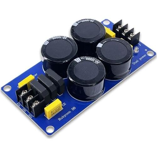 WEAH-B8 Rectifier Filter Power Supply Module Board 300V 40000uF Amplifier Capacitor Solder-free DIY PCB with Power Indicator Fit