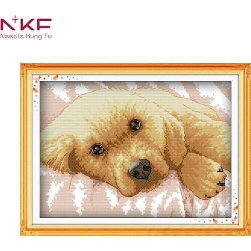 Needlework,Embroidery,DIY Animal Painting,Cross stitch,kits,11ct 14ct dog Cross-stitch,Sets For Embroidery home wall decor