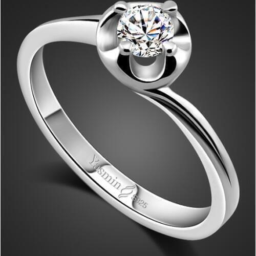 Glamour elegant Li Meihua RING 925 standard solid sterling silver zircon CZ Ring Sterling Silver Fashion woman birthday gift