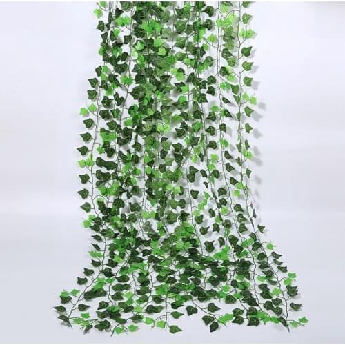 1pcs Artificial Plants Silk Vine Leaves Home Decor Living Room Wedding Ivy Hanging Leaf DIY Garden Wall Decoration Fake Foliage