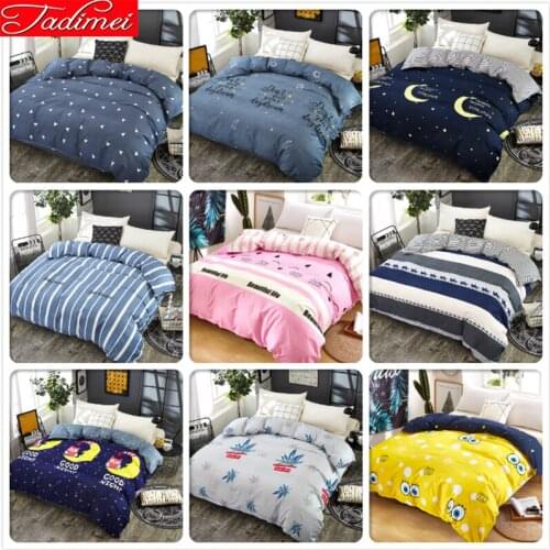 Adult Kids Soft Cotton 1 piece Duvet Cover 150x200 180x220 200x230 220x240 Quilt Comforter Bedding Bag High Quality Single Size