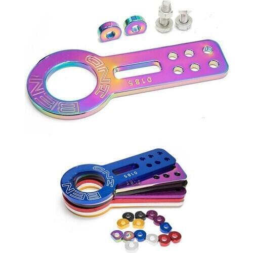Anodized Universal Front Tow Hook Billet Aluminum Towing Kit For Jdm Racing