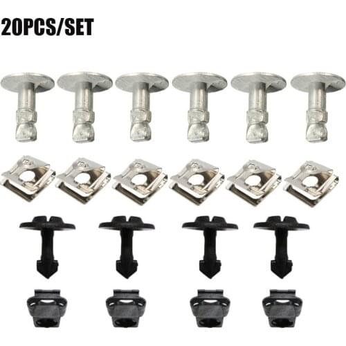 Car Undertray Guard Engine Under Cover Hood Snap Fixing Clips & Screws 8D0805960 8D0805121 For AUDI A4 A6 For VW Passat B5
