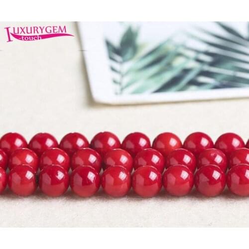 Natural Red Coral Stone Loose Beads High Quality 2/3/4/5/6/8/10mm Smooth Round Gem Necklace Bracelet Jewelry Accessories wk281