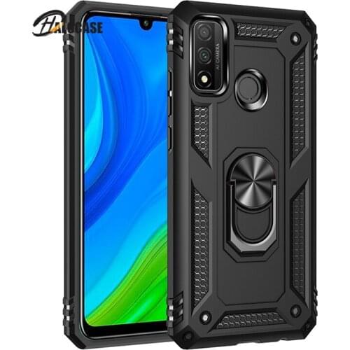 Phone Case For Huawei Honor 10 Lite 8S 8A 20 9X Play 4T P Smart Z Pro Armor Shockproof Finger Ring Holder Anti-Fall Stand Cover