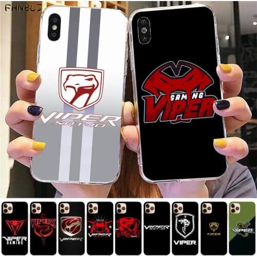 FHNBLJ viper Luxury Black TPU Soft Phone Case for iPhone 8 7 6 6S Plus X 5S SE 2020 XR 11 pro XS MAX