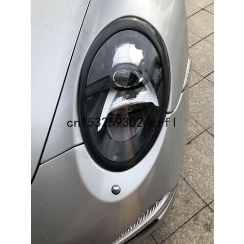 For Porsche 911 991-992 2012-15 Carbon Fiber Lamp Frame Lamp Eyebrow Headlamp Trim Car Accessories