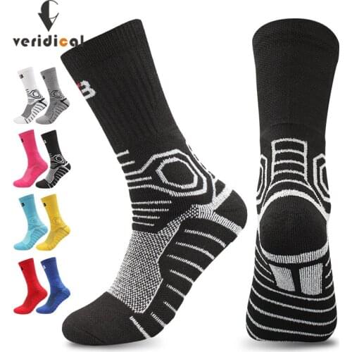 Elite Mans Outdoor Basketball Socks Cotton Bright Color Damping Towel Bottom Cycling Bike Running Football Sport Travel Socks