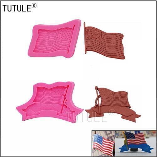 Gadgets,Amercian Flag Pie Fourth of July Pie Silicone Rubber Flexible Food Safe Mold Mould- Cabochon,fondant, polymer clay mold