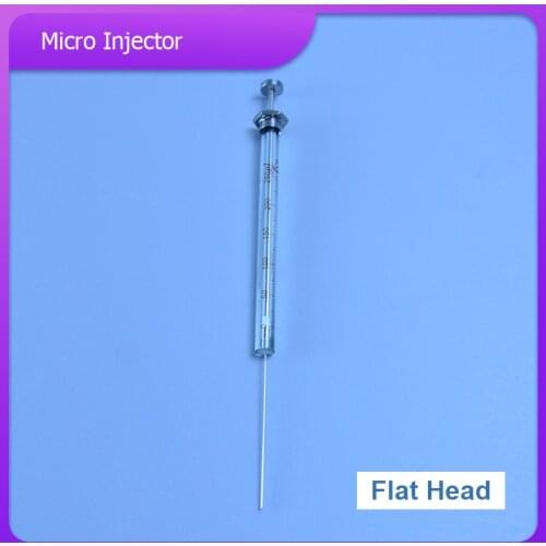 Micro Injector 0.5/1/2/5/10/25/50/100/250/500/1000uL Glass Syringe Flat Head Needle for Liquid Chromatograph