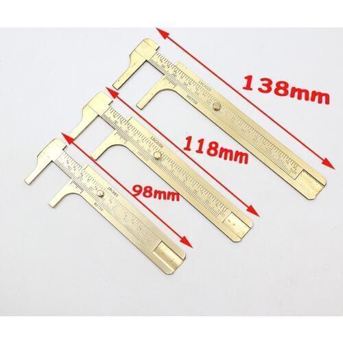 Mini Measure Measurement Tool Pocket 80-120mm Mini Solid Brass Sliding Gauge Double Scale Vernier Caliper Portable DIY Tool