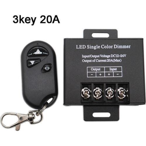 Mini 3keys single color dimmer controller For 5050 3528 3014 2835 LED Strip light tape lamp 12V 24V