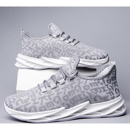 Fashion Weaving Mesh Sneakers Lightweight Breathable Running Sports Shoes Male Gym Air Tennis Shoe Athletic Walking Jogging39-44