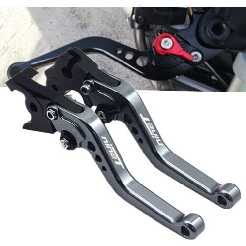 With Logo NINET CNC Aluminum Short Motorcycle Brake Clutch Levers Accessories For BMW R NINET r ninet 2014-2016 High Quality