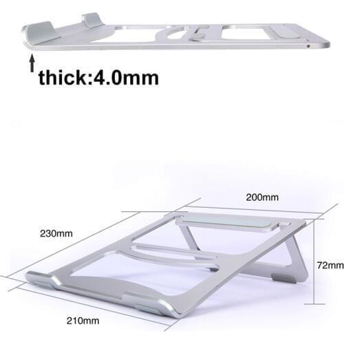 New Portable Aluminum Alloy Laptop Stand Foldable Adjustable Holder Rack for Desktop Tablet DOM668