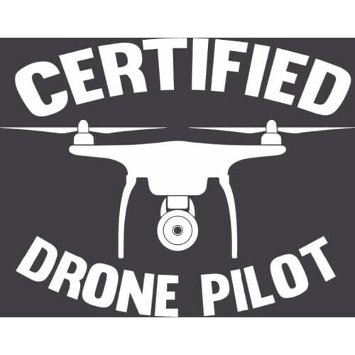 New Summer Printed Designs Slim Fit Crew Neck CERTIFIED DRONE PILOT Sticker Decal Funny Camera Car 4WD Ute T shirt