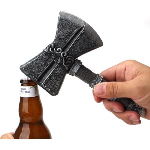 Beer Bottle Openers Multifunction Hammer Of Thor Shaped Beer Bottle Opener With Long Handle Bottler Opener Keychain