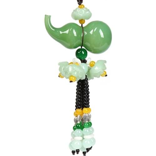 Car Pendant Gourd Hanging Ornament Charms Ornament Wishing for Good Luck and Much Fortune Get Rich and Lucky T21E