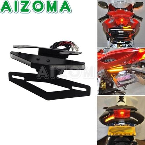 Complete Rear Fender Eliminator Integrated Brake Taillight w/ License Plate Light Bracket For MV Agusta Brutale 675 2013-2019