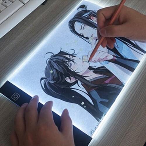 QWZ New A4 Size 3 Level Dimmable Led Drawing Copy Pad Board Toy Painting Educational Kids Creative Gifts For Children Gifts