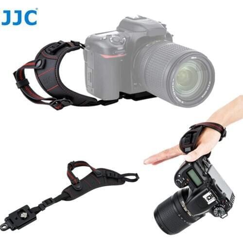 JJC Deluxe Hand Grip Strap Wrist Strap Quick Release Plate for Nikon D850 D750 D780 D500 D7500 D7200 D3500 D5500 Canon Fuji DSLR