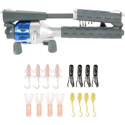 151cm Mini Folding Fishing Rod Foldable Telescopic Fighing Pole Fishing Rod Reel Combo with Fishing Lures Line Carp