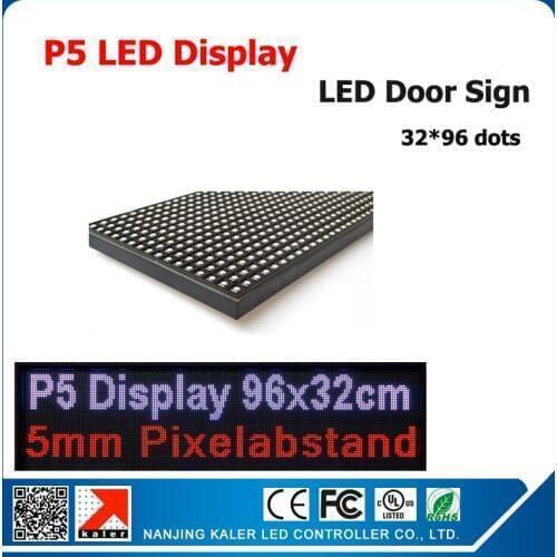 TEEHO 32*96 cm Indoor full color p5 led sign 13x38inches indoor video led display screen