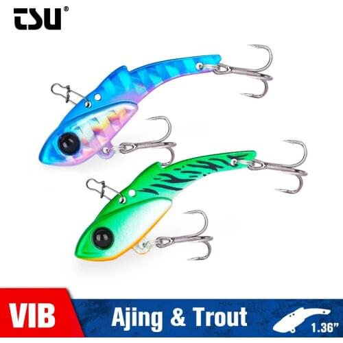 TSURINOYA 34.5mm 3.5g Metal VIB Ajing Trout Hard Bait PIED FALCONET Trout Saltwater Winter Fishing Lure Rockfish Pike Spinner