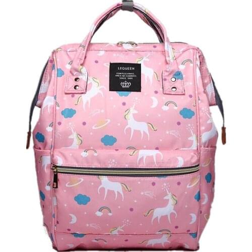 Backpack New Waterproof Oxford Cloth Backpack Simple Student Bag Stylish Large Diaper Bag Handbag