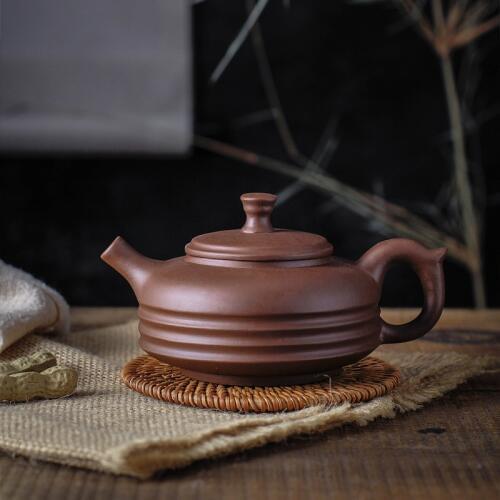Yixing large-capacity purple clay handmade clay large bubble teapot cups household ceramic kettle