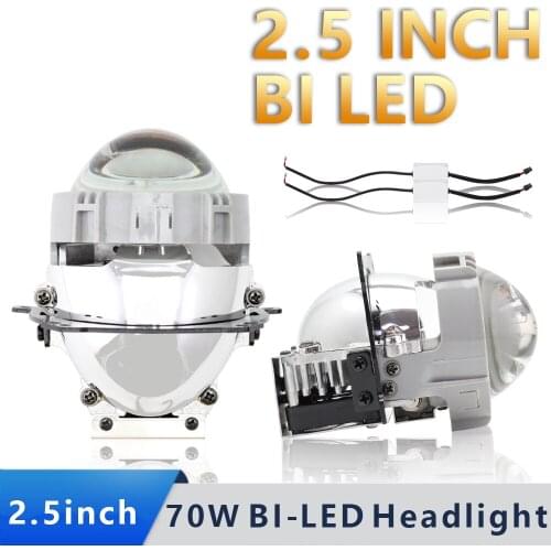 1.8" 2.5" 3.0" Bi-LED Projector Headlight Len Light 70W 20000LM Biled Retrofit Projector Lamp for ford focus 2, jeep wrangler jk