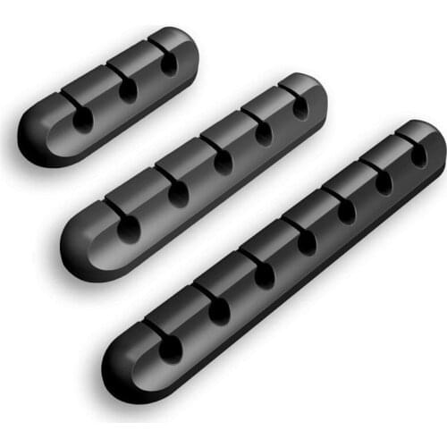 100Pcs Multi-slots Clamp Silicone Organizer Management for USB Cable Wire Charging Data Earphone Mouse Line