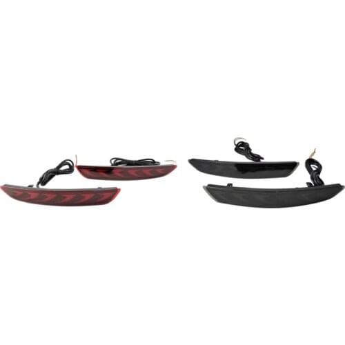 2PCS for Mazda Axela 2020 12V LED Bumper Light Rear Fog Lamp Brake Light Dynamic Turn Signal Reflector