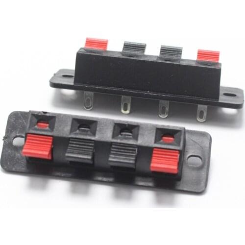 2pcs WP External Banana jack 4Pin Speaker Amplifier Wire Clip Audio Socket WP4 4 Pole Spring Terminal Switch