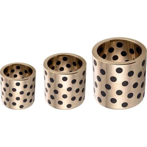 4pcs 12x22x30 mm linear graphite copper set bearing copper bushing oil self-lubricating bearing JDB