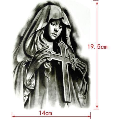5pcs Prayer nuns Waterproof Temporary Tattoo sticker Gods daughter Fake Tattoo body art flamingo Henna Tatoo sleeve sexo