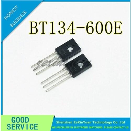 50PCS/LOT BT134-600E BT134-600 BT134 600V 4A TO-126 THREE TERMINAL BIDIRECTIONAL THYRISTOR BIDIRECTIONAL THYRISTOR