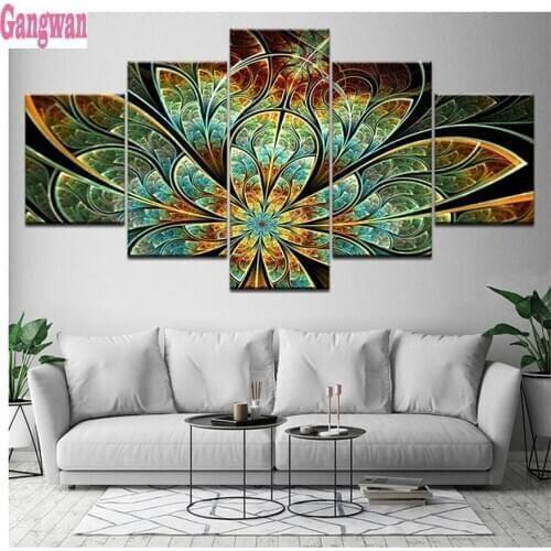 Abstract fireworks landscape Diamond painting Cross Stitch,Diamond Embroidery sale,Mosaic diamond,Multi-pictures,5pcs sets decor