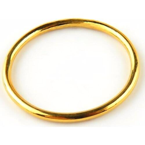 AUTHENTIC 24K YELLOW GOLD RING WOMENS LITTLE FINGER RING BAND
