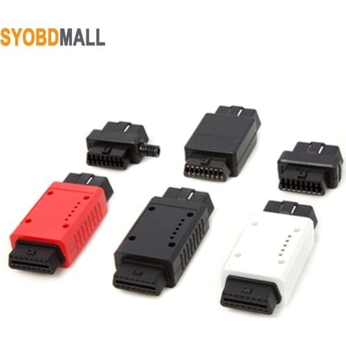 More Types Car OBD2 OBDII 16pin Male To Female Shell Automobile Diagnostic Extension Plug Assembly Detachable Connector Housing