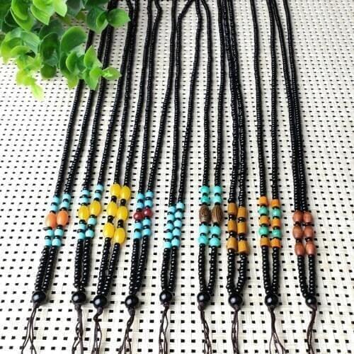 10pcs Hand-woven glass bead chain hanging chain jade pendant hanging chain wild lanyard jade wholesale market direct batch