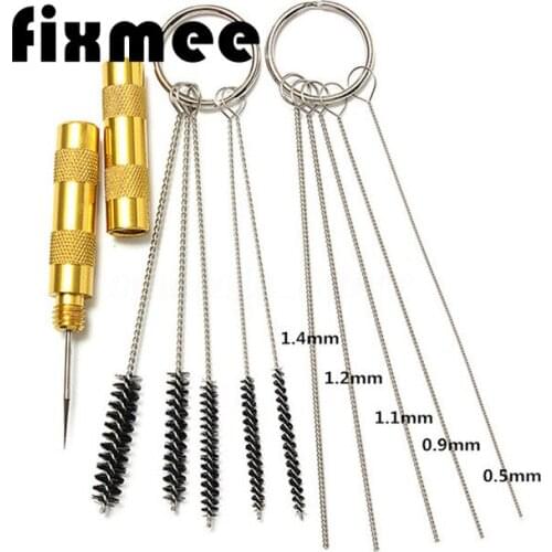 Hot Sale Best Price 11pcs/Set Airbrush Spray Nozzle Cleaning Repair Tool Kit Needle & Brush Set Cleaner
