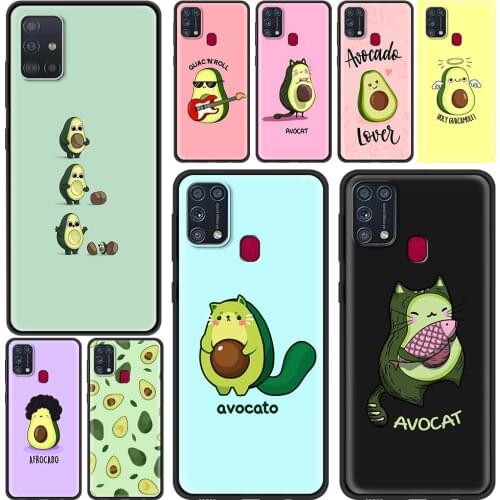 Cute Avocado Case for Samsung Galaxy M31 M51 M30s M31s M11 M01 M21 F41 M62 M42 M32 M12 F62 F52 F22 F12 A9 A7 Shell