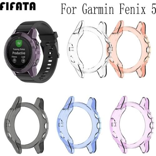 FIFATA TPU Soft Silicone Watch Protective Shell For Garmin Fenix 5 / 5S / 5X Smart Watch Case Cover Replacement Accessories