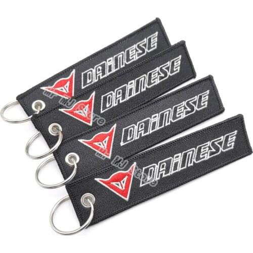 Motorcycle Styling Exquisite Embroidery Dainese 399km/h Nylon keyring for BMW Honda KTM Racing Motorcycle Keychain accessories