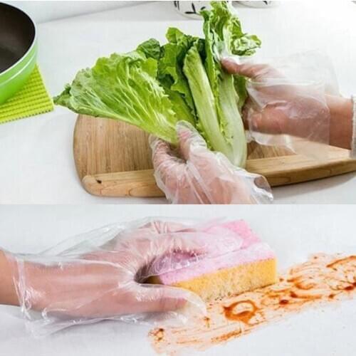 100PCS/Set Food Plastic Gloves Disposable Gloves for Restaurant Kitchen BBQ Eco-friendly Food Fruit Vegetable Gloves