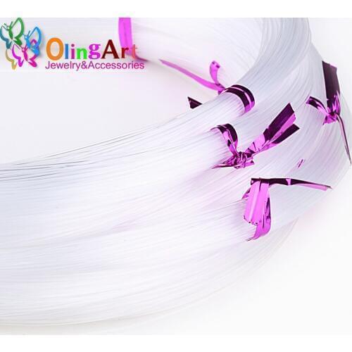 OlingArt 0.4-1.0MM Inelastic Line White Strong Beading Cord Wire String for Thread Jewelry Making Bracelet/Necklace Nylon thread