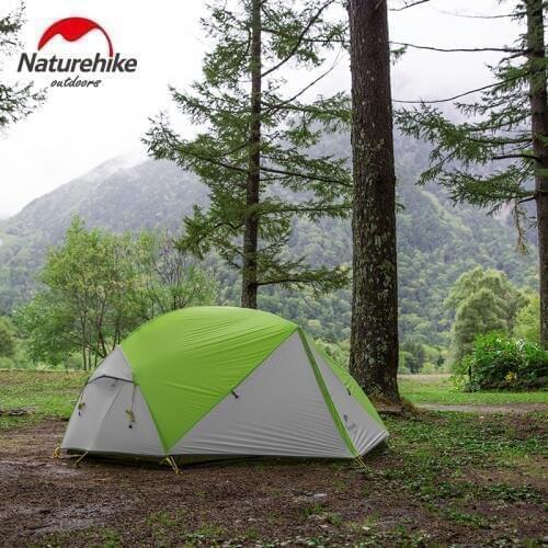 Naturehike Mongar Updated Version 2 Person Camping Tent Ultralight 20D Silicone Waterproof 2 Man Outdoor Hiking Dome Tent